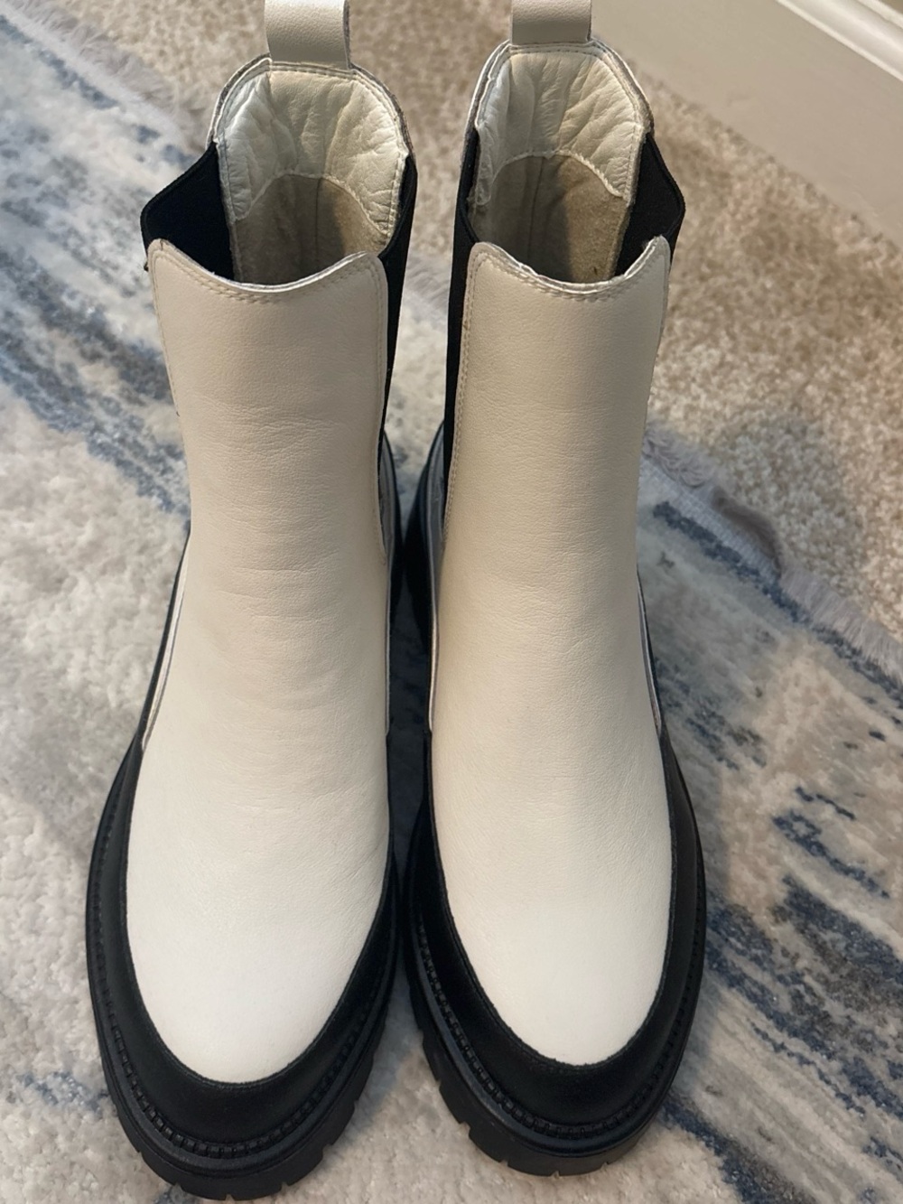 Vintage Havana black and white chunky boots. Never worn